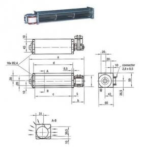 VENTILATEUR TANGENTIEL QL4 0030 A0-2124L EBMPAPST-XNW