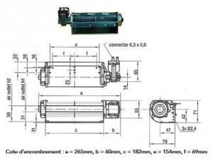 VENTILATEUR TANGENTIEL QLK 45/0018 A155 2518L