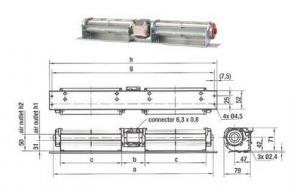 VENTILATEUR TANGENTIEL QLK 45/1818 A4 3030LH EBMPAPST-XNW