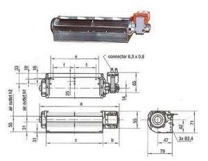 VENTILATEUR TANGENTIEL QLK 45/2400 A32 2524L 58LZ EBMPAPST