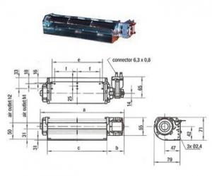 VENTILATEUR TANGENTIEL QLK 45/3000 A13 2518 84FY EBMPAPST