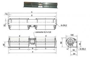 VENTILATEUR TANGENTIEL QLN 65/2424 3038LH 16VE EBMPAPST-XNW